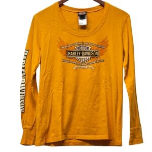 Harley Davidson Long Sleeves Tee Top Large Orlando Florida T-shirt Layer
